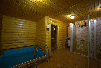 Деревянная баня с купелью